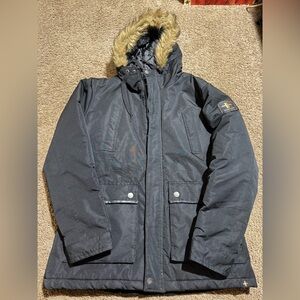 Men's Black surplus Hooded Winter Jacket M